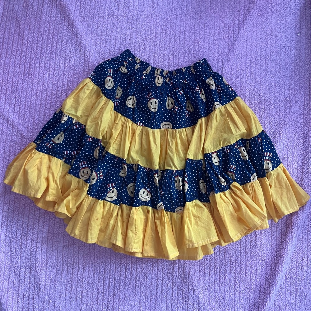 Vintage Deadstock Smiley Face Ruffle Skirt